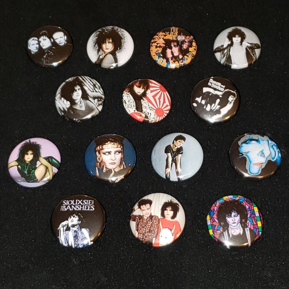 14 Siouxsie and The Banshees Buttons 1 Inch Pin Mini Vinyl LP Button Sioux